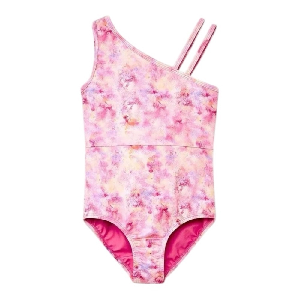 🌺 5 x 25 🌺Girls' Gymnastics Floral Spray Sleeveless  Cat & Jack Pink L 10/12